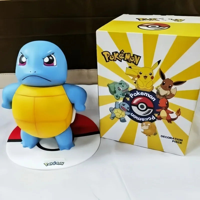 2025 New Hot Pokemon Pikachu Doll Model Large Figure Charmander Eevee Porkby Squirtle Ornament Figurine Younth Toy Collects Gift
