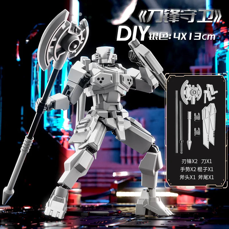 Lucky 13 Multi Joint Action Figure Knight Justice Shield Mecha Toy Model Robot Doll Gift for Boys