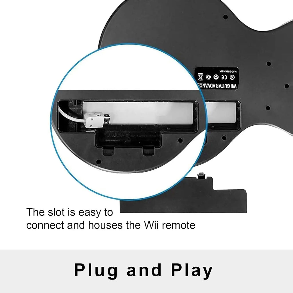 DOYO Wii Guitar Hero, Wireless Guitar for Wii Guitar Hero and Rock Band Games, Compatible with All Guitar Hero games, Rock Band