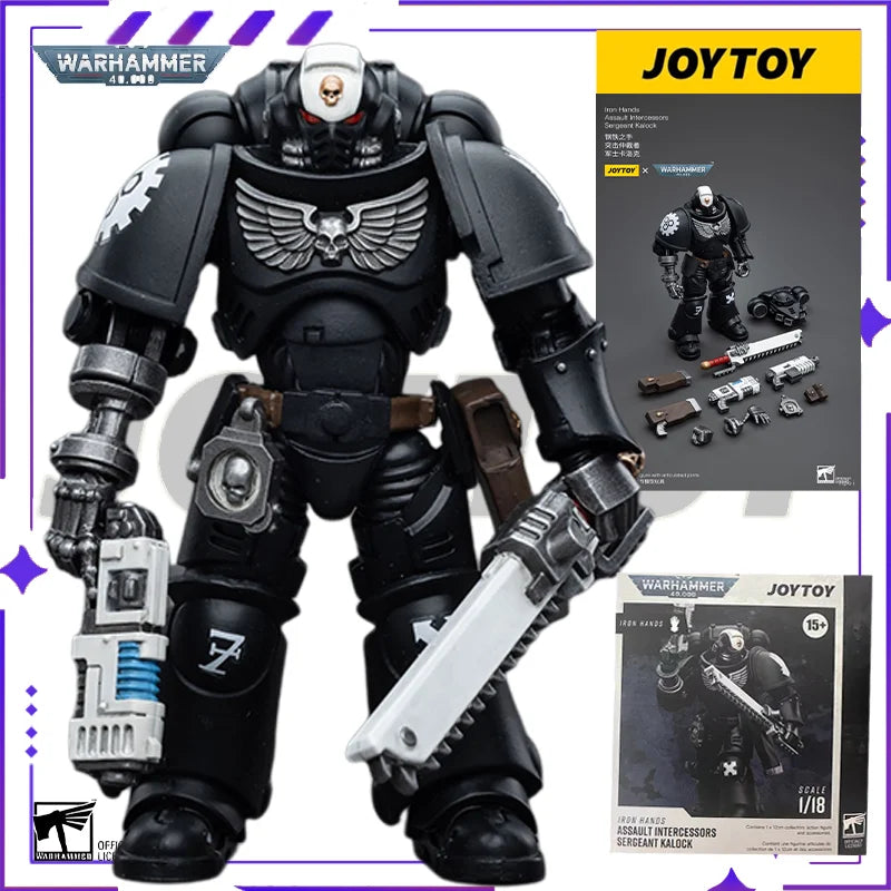 [In Stock] JOYTOY Original 40K1/18 Mobile Doll Warhammer 40000 Dark Crow Guard Arbitrator Mobile Joint Model Toy Gift Collection