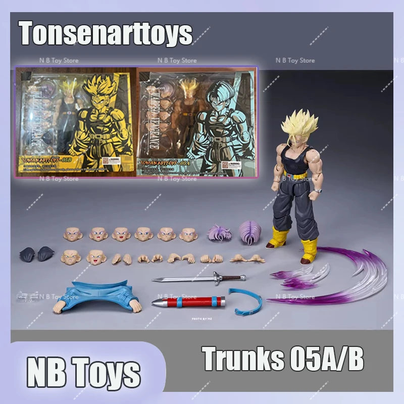 In Stock Tonsenarttoys Dragon Ball Z Shf Saiyan SSJ2 Trunks Majin Butens Cuttens Action Figure Action Model Toys Gift