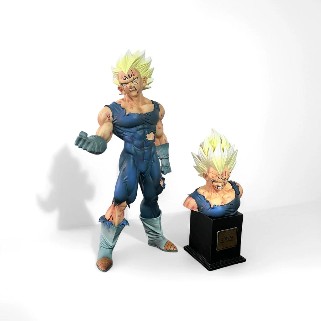 New In stock: Vf Statue, Dragon Ball Z Vegeta Figure, Replaceable Head Sculpture, Majin Vegeta Articulated Figure, 28cm inches