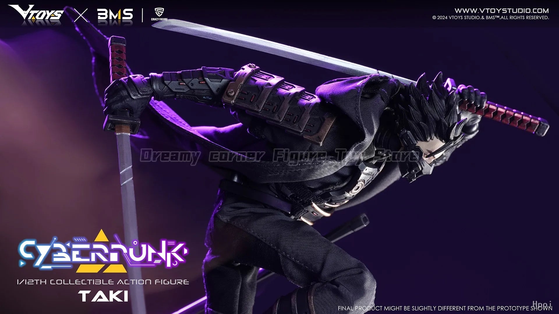 【In Stock】Original VTOYS Cyberpunk Samurai:Taki 1/12 Action Figure Model Toys Collection