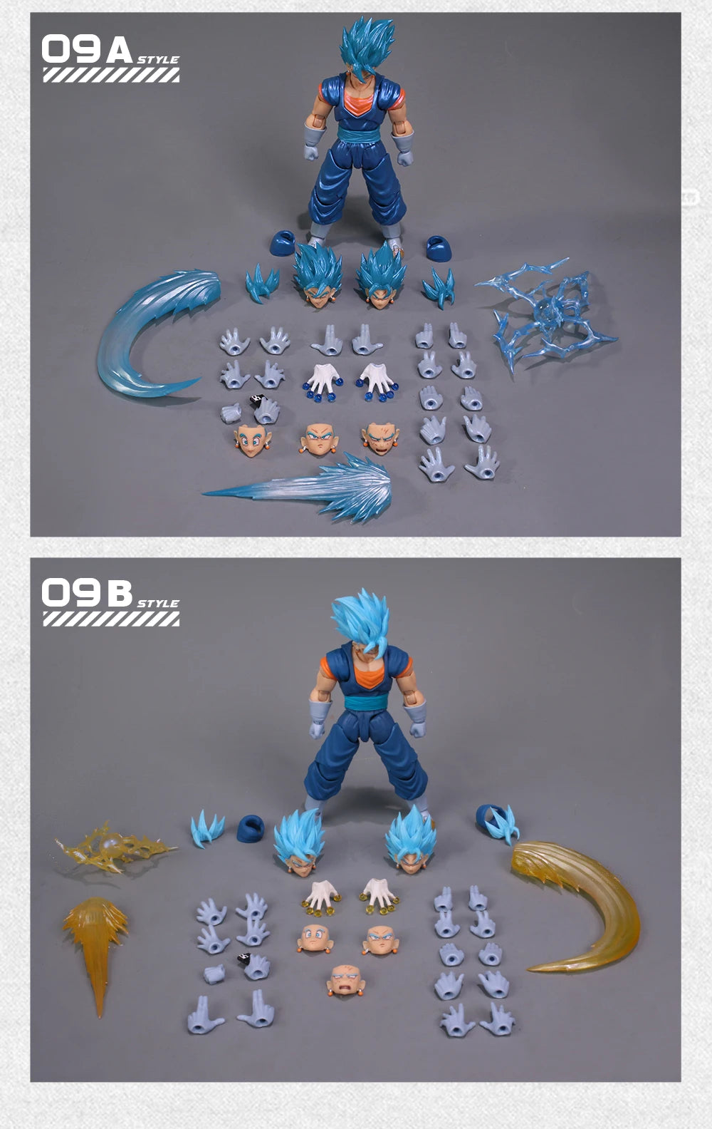 Spot Delivery Repaired version YGMW Studio OCToys Dragon Ball Ultra Blue Beigit 09A  09B NYCC Color Matching Action Figure Toy