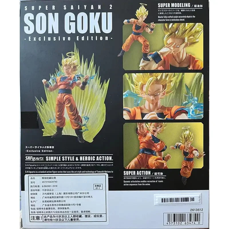 В наличност Оригинални фигурки BANDAI SHFiguarts Super Saiyan 2 Son Goku 2022 Ексклузивна колекция от аниме екшън фигурки Dragon Ball Z