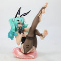 18CM Anime Bunny Ear Girl Figure little Left Scene Model Bunny Girl Black Silk Dress Up Sexy Model Toy Doll Aciton Figure PVC