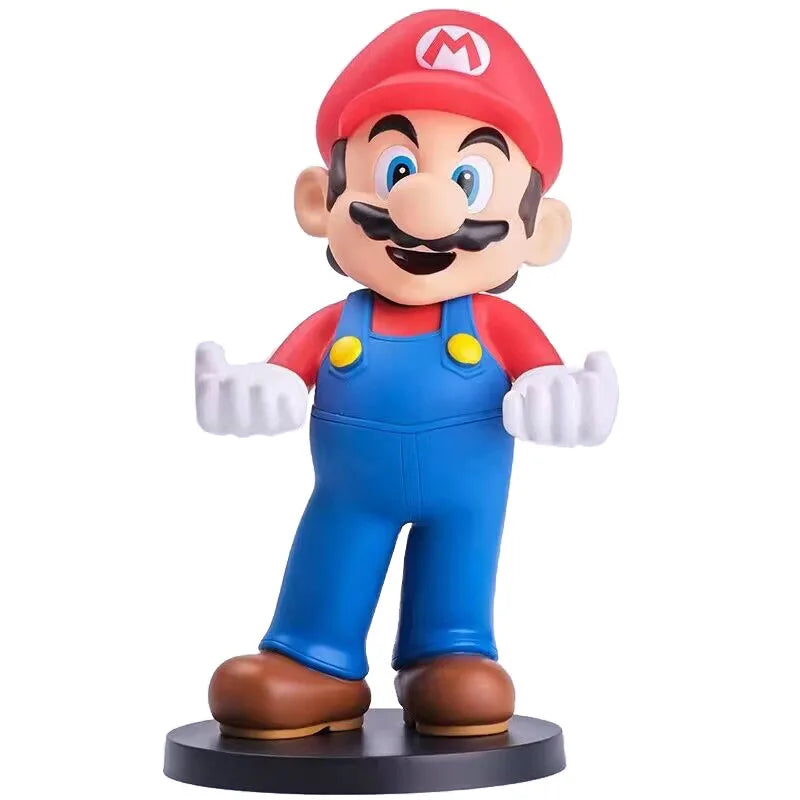 31 cm Super Mario Übergroße Actionfigur Spielzeug Spielcontroller Handyhalter Sammlung Cartoon Modell Vinyl Puppe