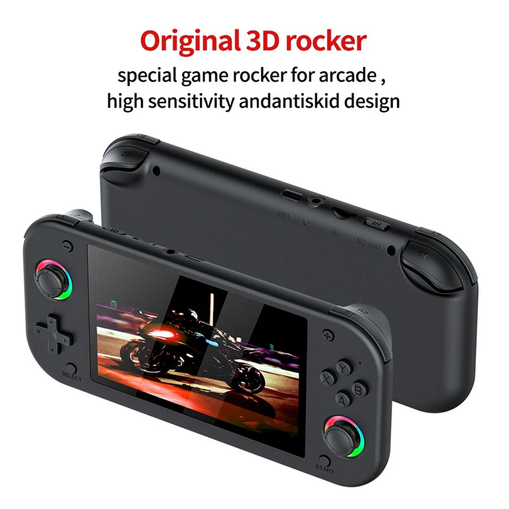 2025+M26 Pocket Retro Handheld Video Game Console 64GB 20000+ Games 5.1 Inch IPS Screen 3D Joystick Support 30+ Simulators