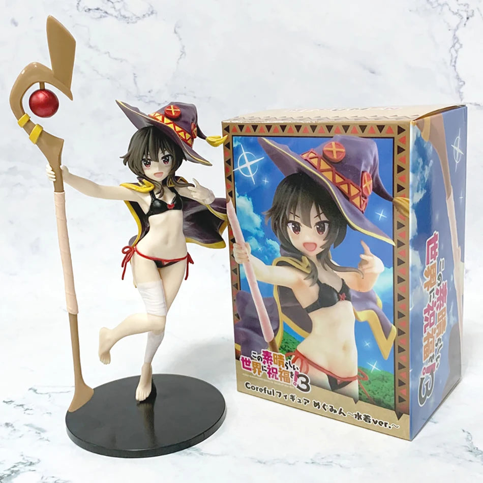 2025 New Anime God's Blessing on This Wonderful World 18cm Megumin Action Figure Cute Figurine Decor Statue Dolls