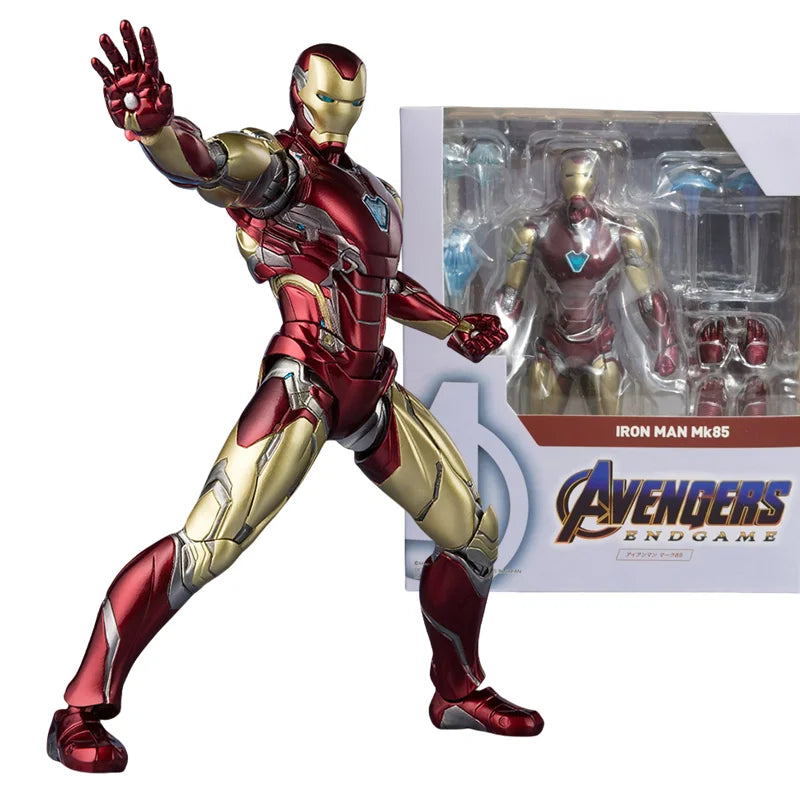 The Avengers Iron Man MK47 MK85 Action Figure Movable Handmade Model Collect Desktop Ornament  Toys Children Festival Gifts