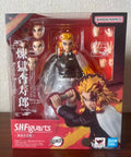 In Stock BANDAI S.H.Figuart Demon Slayer Kyojuro Rengoku Anime Action Collection Figures Model Toys PVC Gift Brand New Genuine