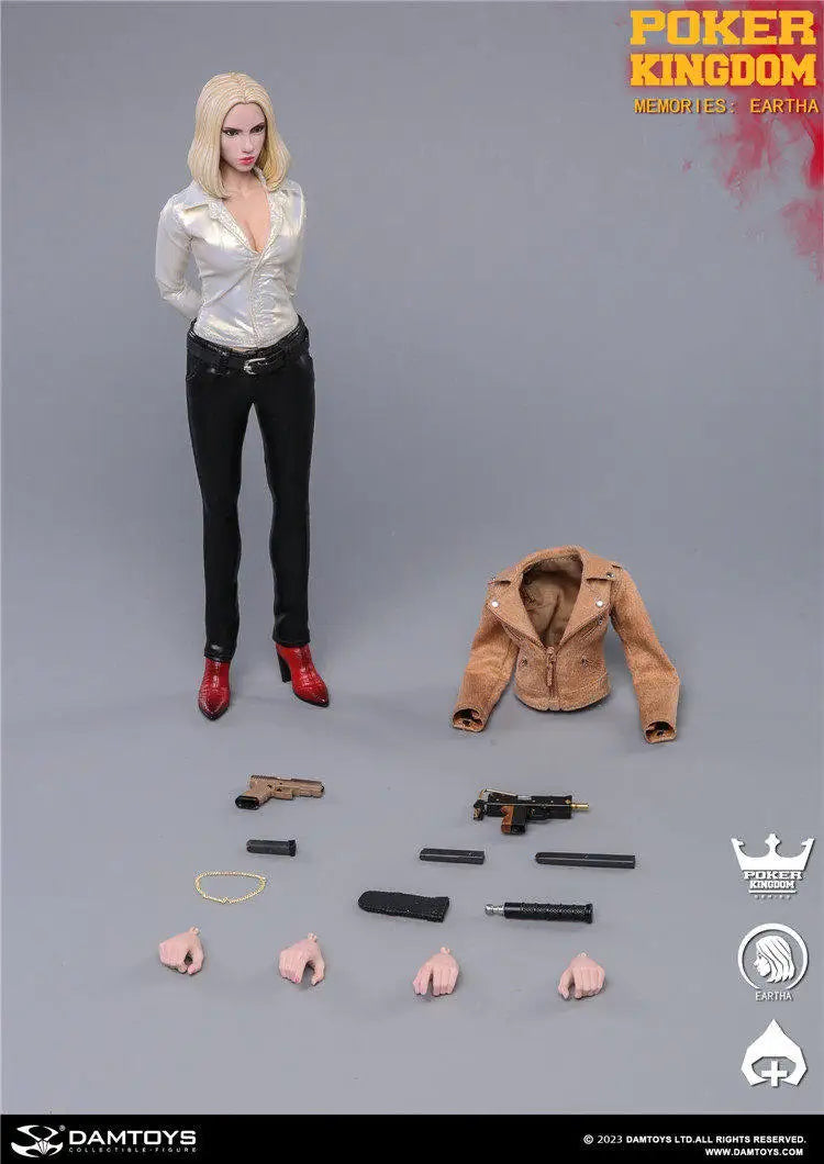 TYCTOYS Genuine DAMTOYS 1/6 Scale Eartha from "Poker Kingdom: Memoirs" GK004MX-A B Action Figure Model Toys Ornament