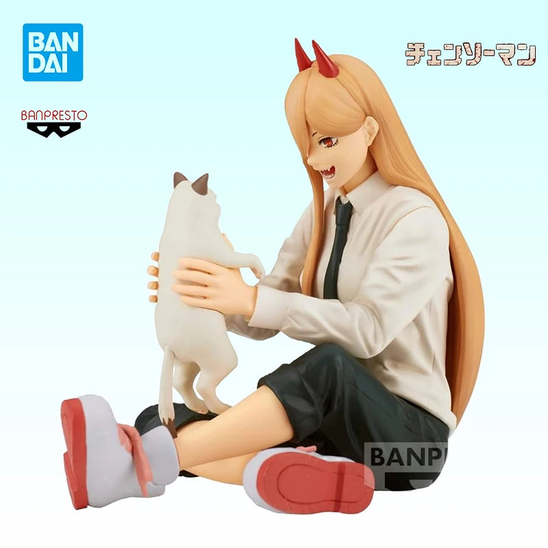 In Stock Original Banpresto Break Time Collection Chainsaw Man Power Kawaii Action Figure Anime Genuine Collectible Gift