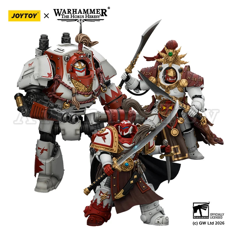 [Pre-Order]JOYTOY 1/18 Action Figure 40K White Scars Qin Xa Hibou Khan Contemptor Dreadnought Anime Model Collection Toy
