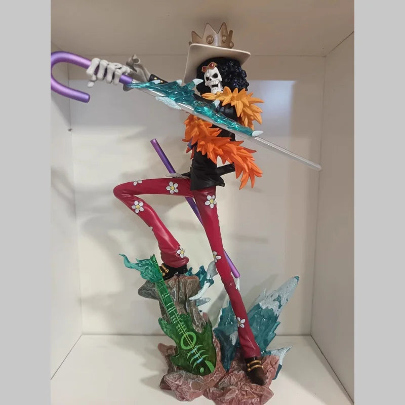 33cm Anime One Piece Figures LX BROOK Action Figures Two Years Later Meteor Burukku Model PVC Collection Periphery Toys Gifts