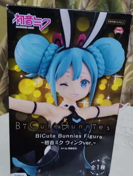 【SF】In Stock Original FuRyu BiCute Bunnies Piapro Characters Miku Black Bunny Girl WHITE Pink Pearlescent Wink Style Black