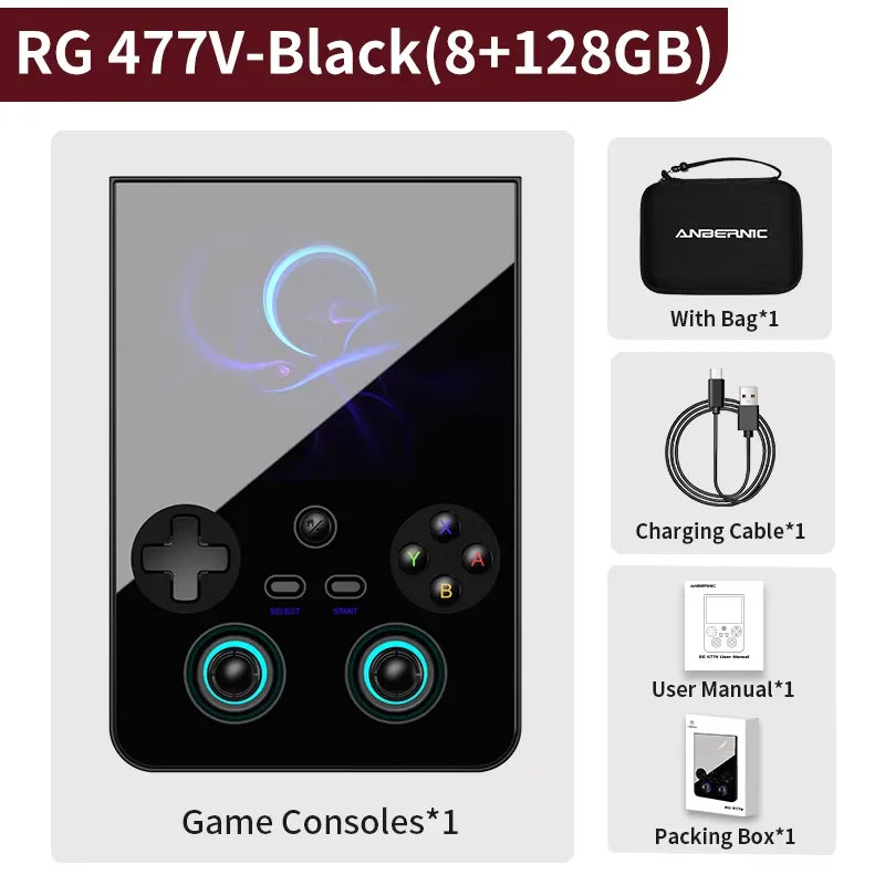 ANBERNIC RG477V Portable Game Console Android 14 12GB RAM 256GB 4.7" LTPS DSP WiFi BT HDMI Dimensity 8300 RG 477V PS2/PSP Games