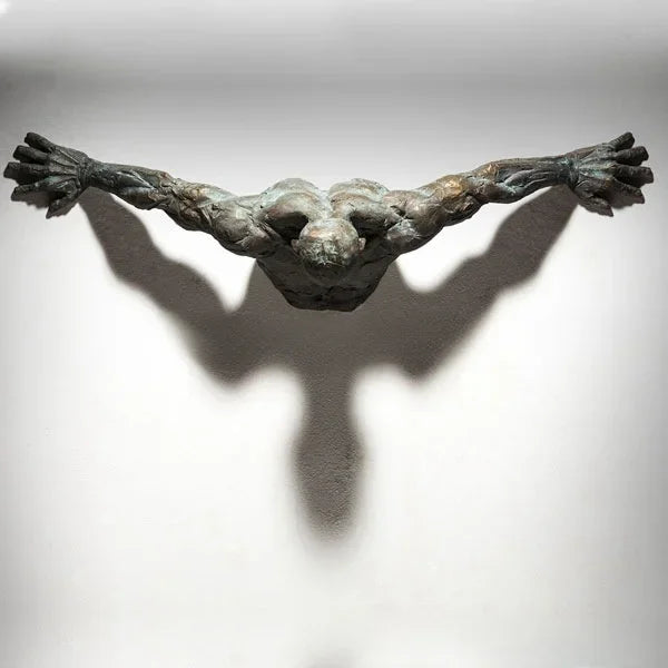 Home Decor Wall Art Wall Man Sculpture Statue Living Room Wall Decoration Resin Handicraft Pendant Home Accessories