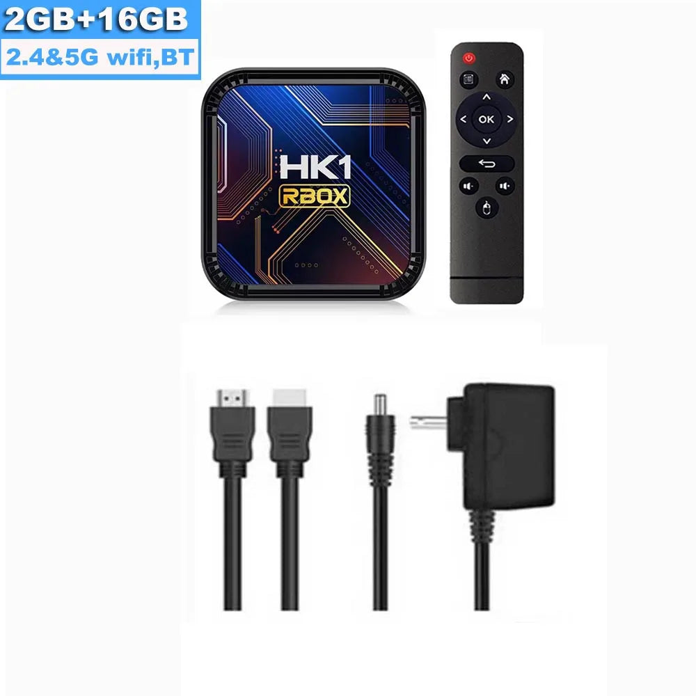 HK1 RBOX K8S Android 13.0 TV Box OTA Rockchip RK3528 4K 2.4G 5G Wifi6 BT5.0 100M Lan 16GB 32GB 64GB
