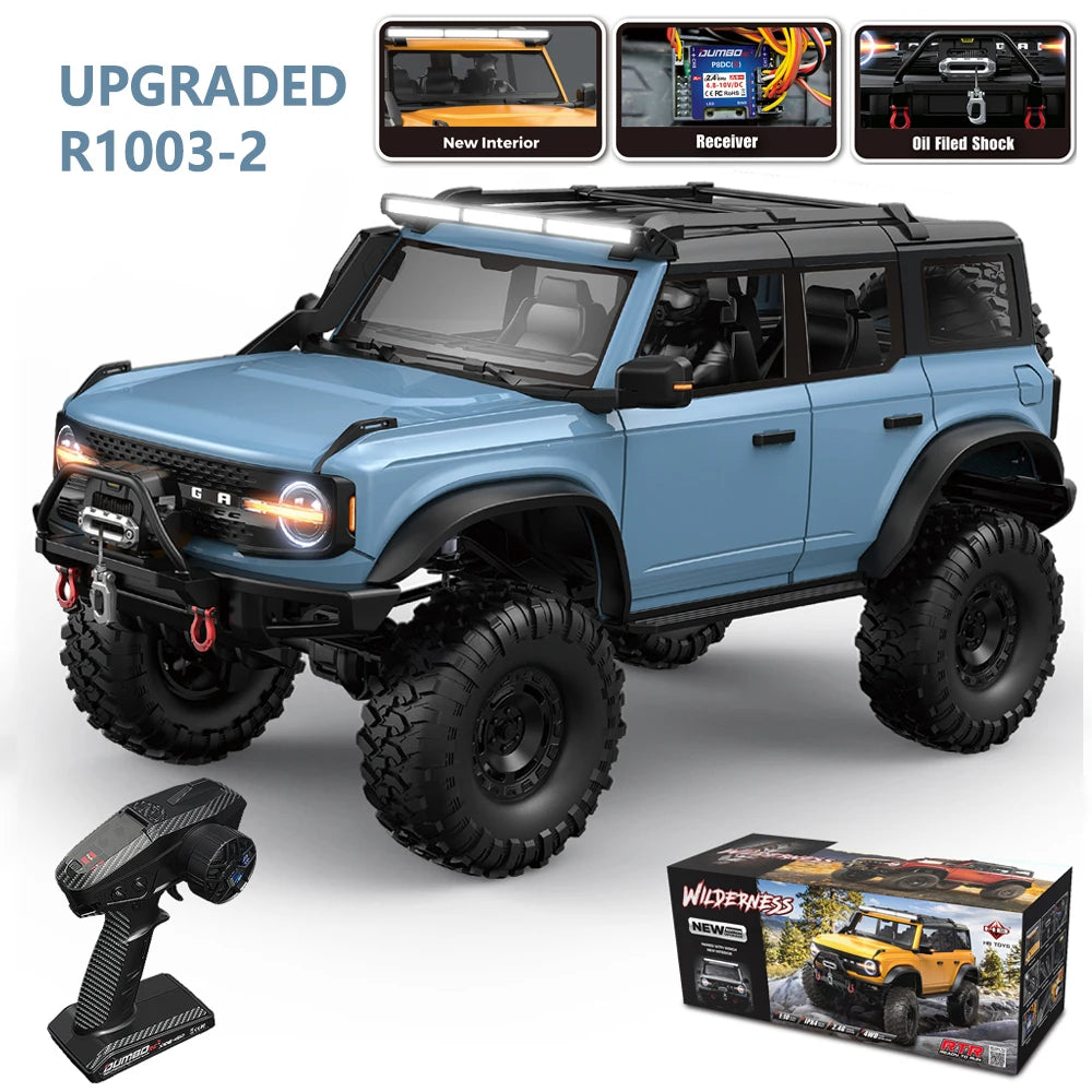 RC Crawler 1/10 Rc кола 4WD RTR HB R1001 с LED 2.4G електрическо дистанционно управление Rock Buggy офроуд превозно средство Rc коли за възрастни