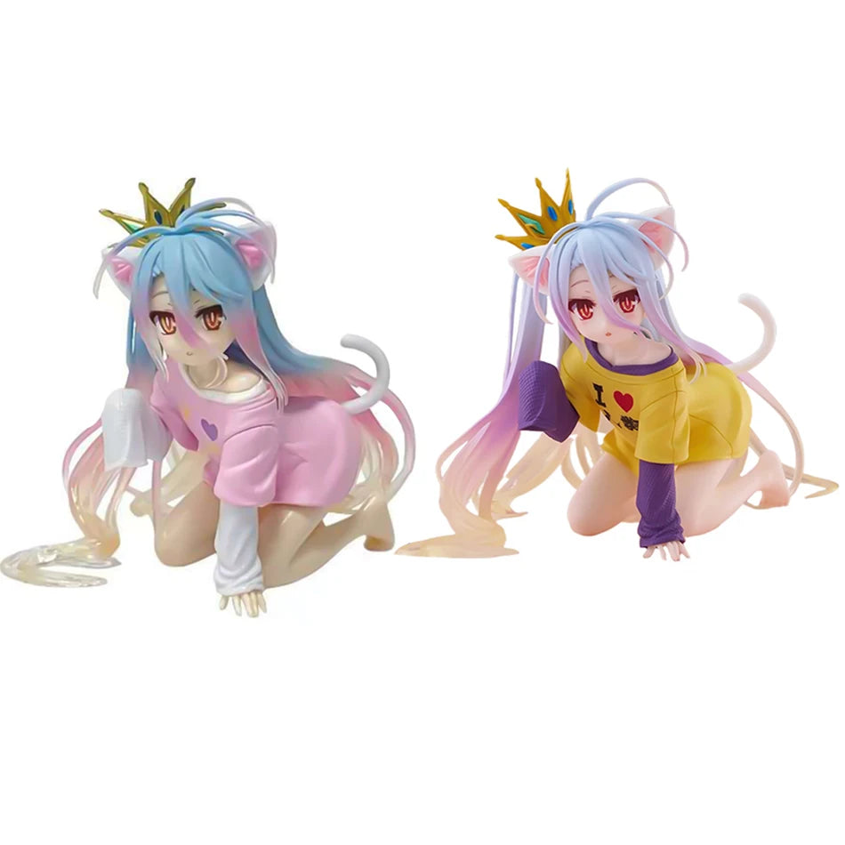 Anime-Figuren TAiTO NO GAME NO LIFE Shiro PVC Desktop Niedliche Ornamente Sammlung Modelle Spielzeug Desktop Niedliche Weihnachtsgeschenke Auf Lager