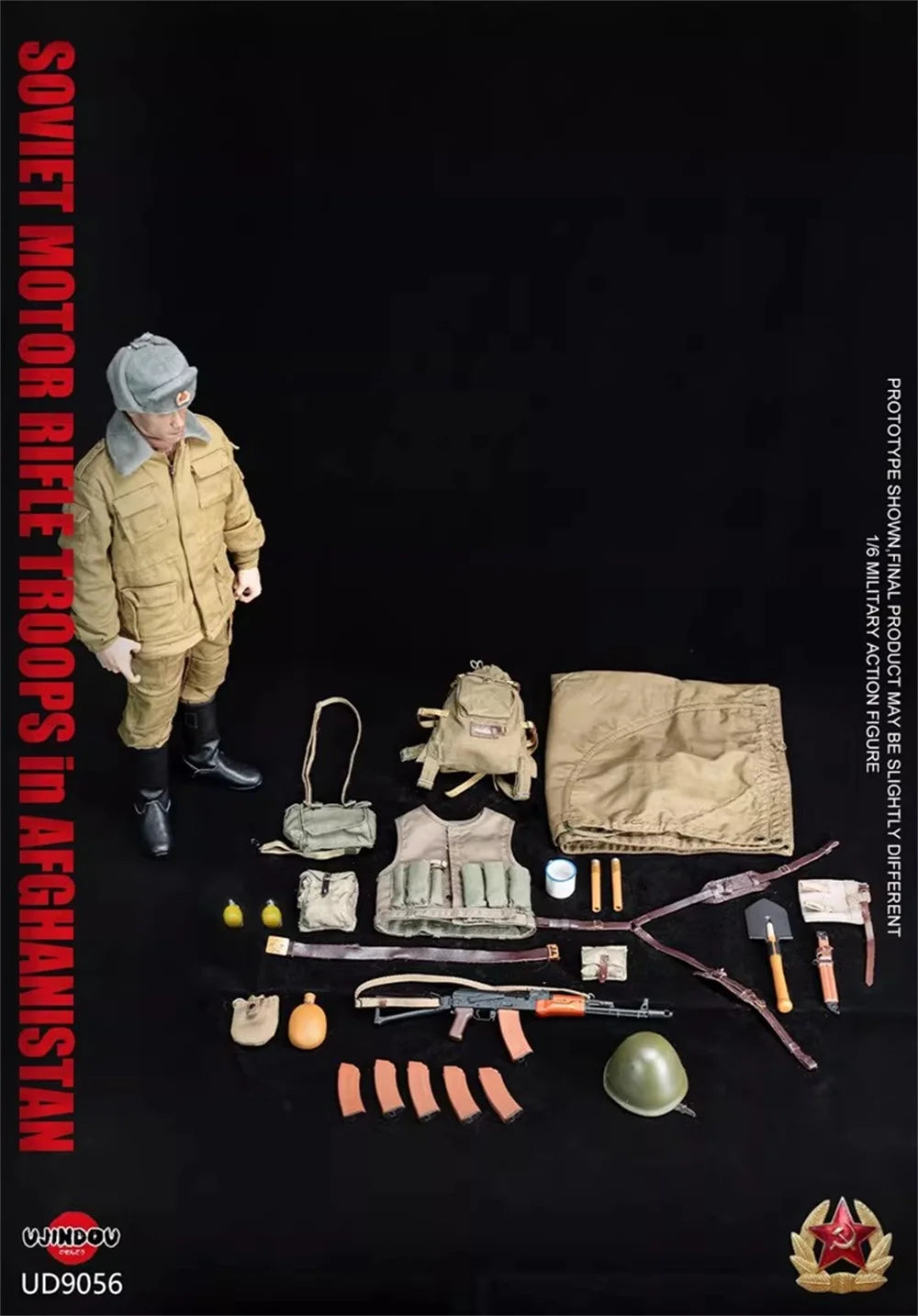 In Stock For Sale 1/6th UJINDOU UD9056 The Soviet Soldier Doll Full Set Moveable Action Figure Tough Guy Man About 12" For Fans