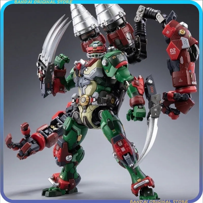 【IN STOCK】JOYTOY HEATBOYS Raphael mechanical turtle series finished alloy product model 1/100 Action Figures Collect figurines