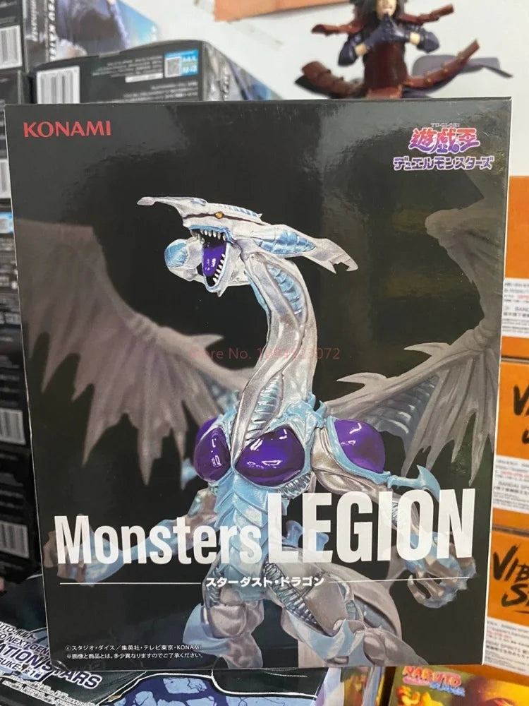 Bandai Original KONAMI Monsters Sternenstaubdrache Yu-Gi-Oh! Anime-Figur Actionfigur Spielzeug PVC Modell Sammlerpuppe Geschenk