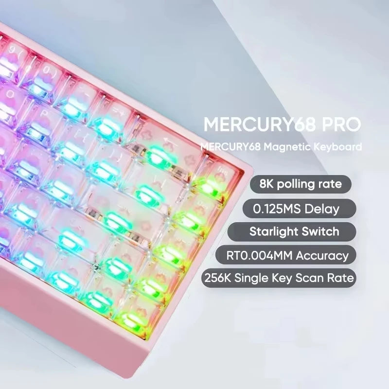 IROK CAROTMAS Mercury68 8K Магнитен превключвател Механична клавиатура за електронни спортове RGB с дълга батерия, персонализиран аксесоар за игри с гореща замяна