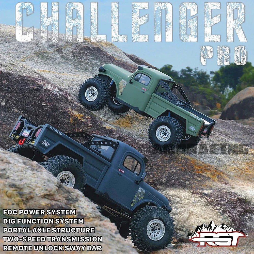 RGT CHALLENGER EX86170 PRO FOC Безчетков двигател 1/10 RC Електрически модел кола с дистанционно управление Рок краулер Играчки за възрастни и деца