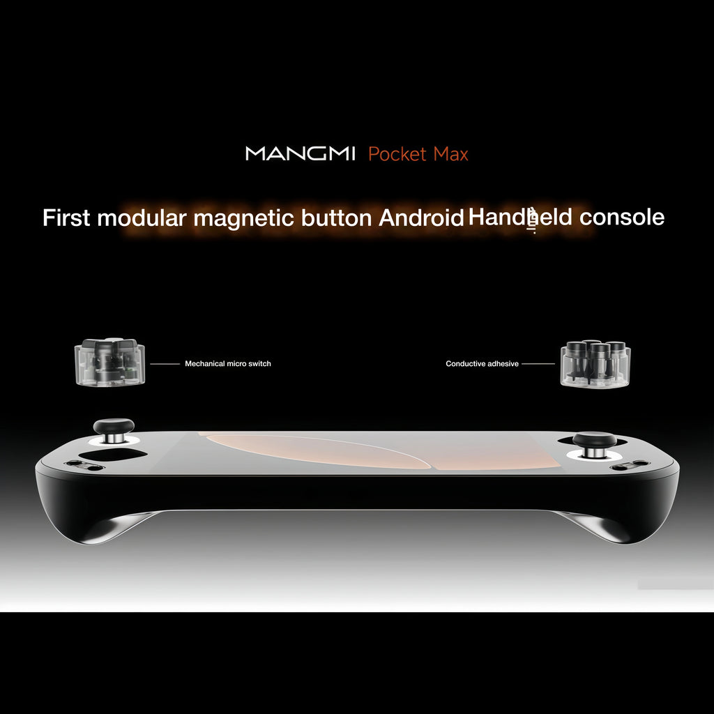 NEW MANGMI Pocket Max 7-inch 144Hz OLED Qualcomm SD865 Hall Trigger Magnetic Module 8000mAh Battery Portable Retro Game Console