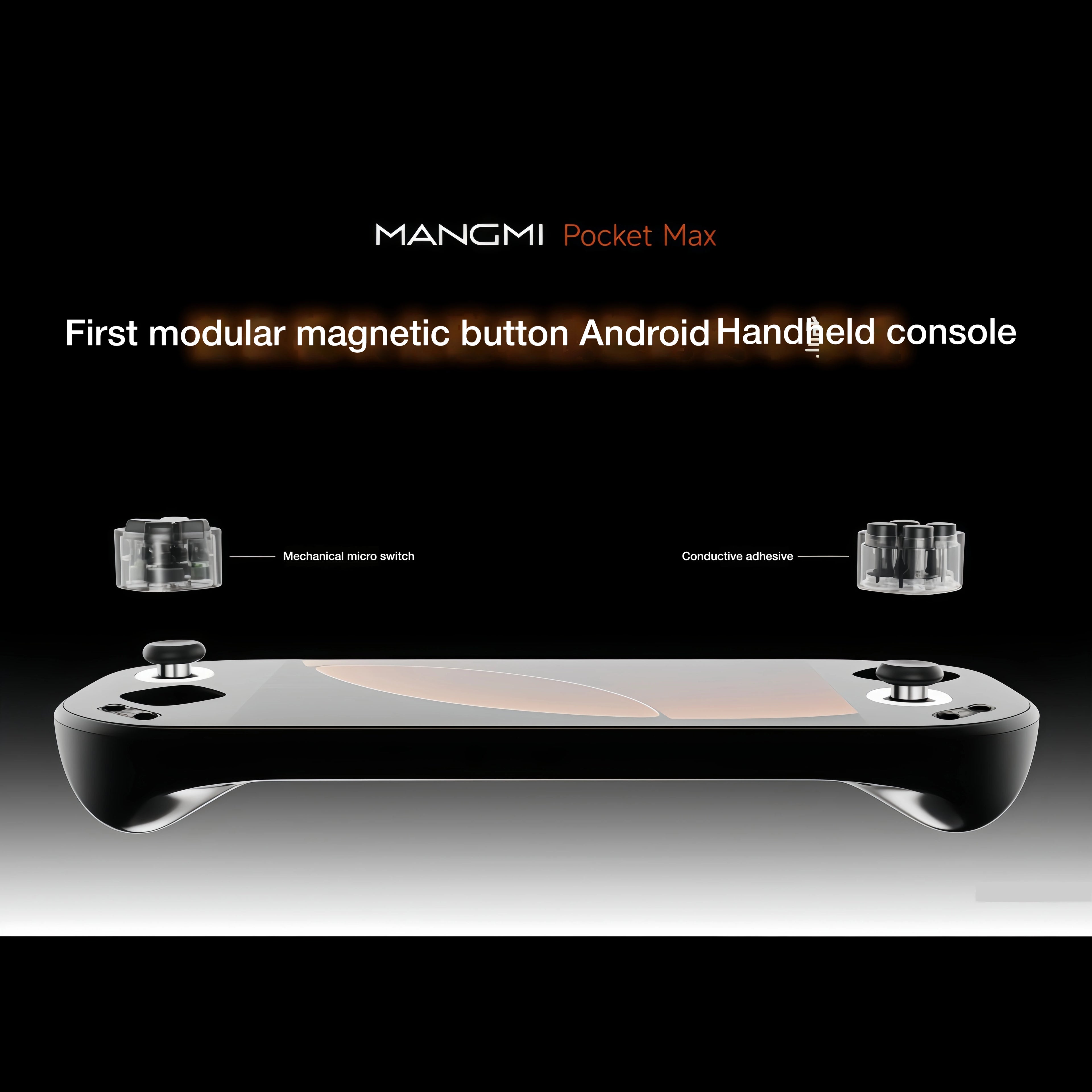NEW MANGMI Pocket Max 7-inch 144Hz OLED Qualcomm SD865 Hall Trigger Magnetic Module 8000mAh Battery Portable Retro Game Console