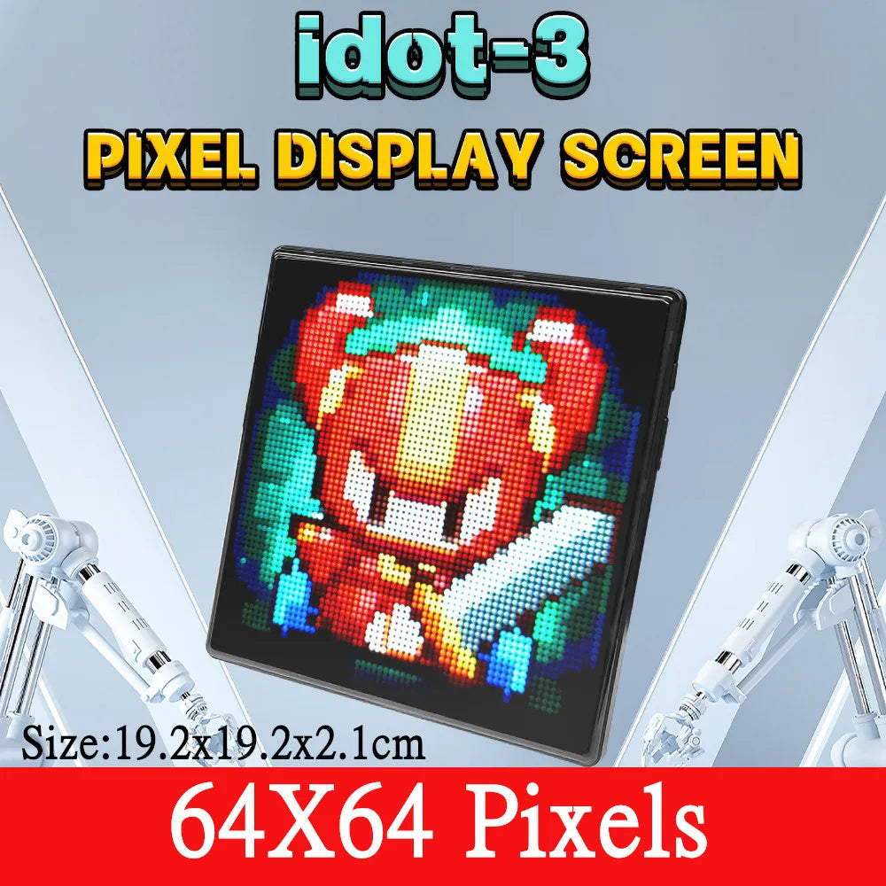 64X64 Smart LED Pixel Display RGB DIY Programmierbare Pixel APP Control Art Display Kreative Animationen Für Gaming Room Decor 