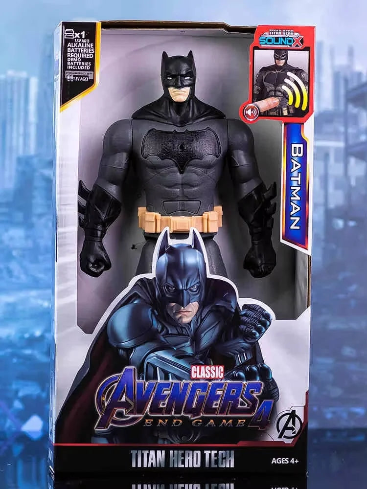 30cm Hot Marvel Avengers Toy Thanos Hulk Spiderman Iron Man Captain America Thor Black Panther With Sound And Light Action Toys
