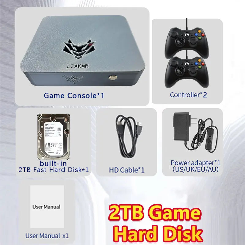 New Upgraded CPU Dual System Win11 2T/4T ROM Game System AK1 Pro Game Box 99999+ Games For PS2 PS3 WII SS GAMECUBE Sega Saturn