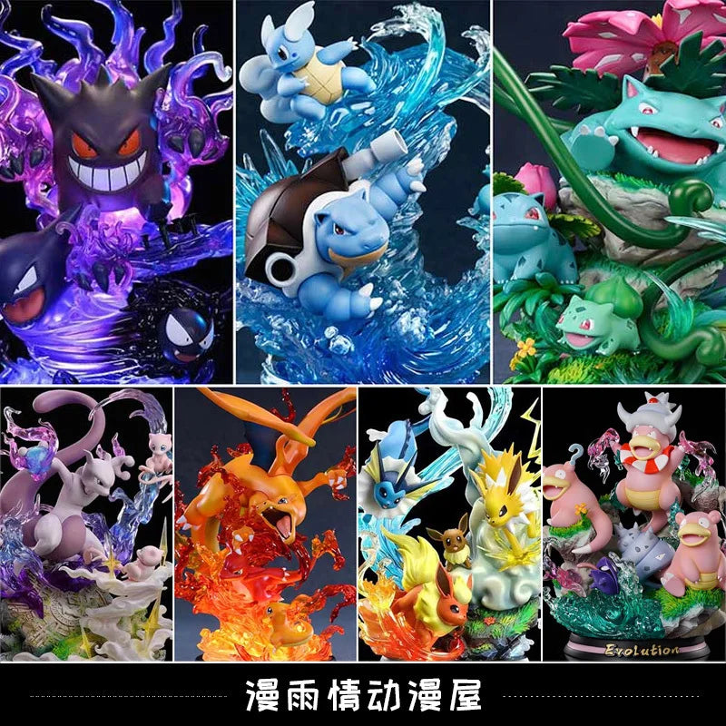 New Bkm Evolution Group Super Dream Spitfire Dragon Geng Ghost Bulbasaur Seed Johnny Turtle Handmade Model Trendy Play Doll Gift