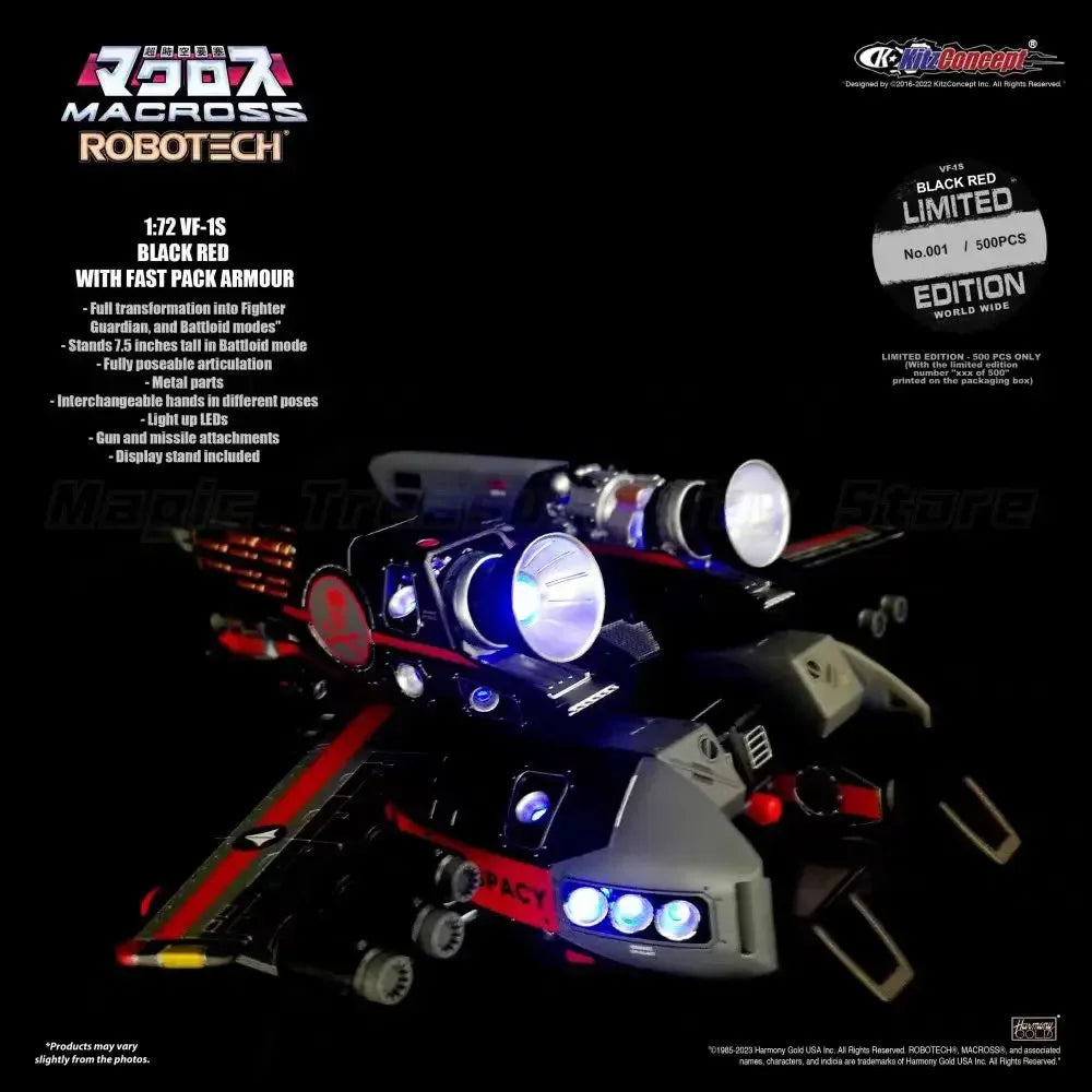 【MT】Kitz Concept Robotech Macross Delta VF-1S Red and Black Space Bag Limited Edition 2.5 Finished Mecha Model Toys Figure