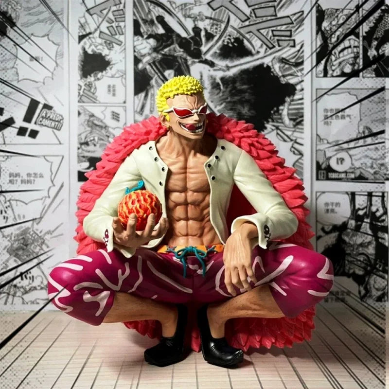 Anime One Piece Figuren GK Donquixote Doflamingo Actionfiguren Austauschbare Kopfhände 16 cm PVC Modellsammlung Puppenspielzeug