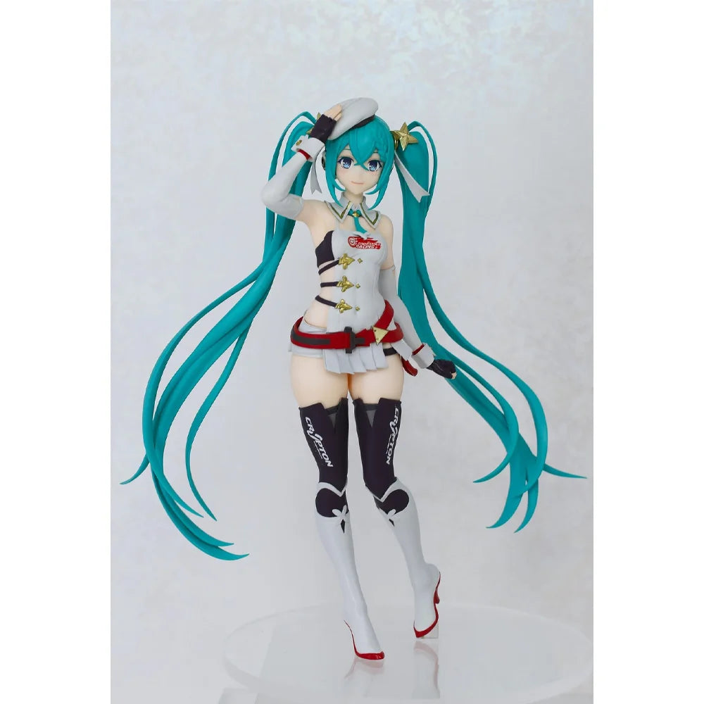 GSC Original POP UP PARADE Hatsune Miku Racing Miku 2023 Ver. Anime Action Figure Toys For Boys Girls Children Birthday Gifts