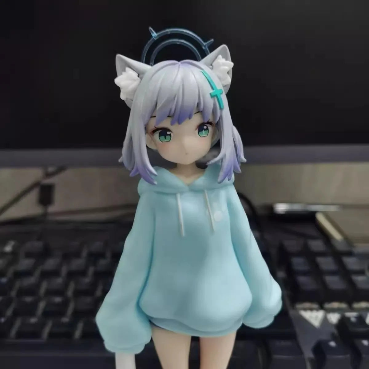 Blue Archive Shiroko Sunaookami Pajama Version 20cm Standing Pose Anime Figure Statue Desktop Decoration Gift