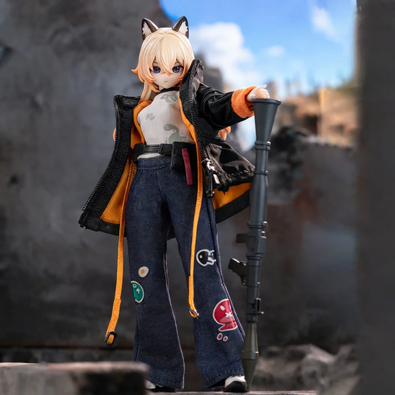 Neo Eden Toys Black Iron Rest Series 1/12 Bjd Blind Box Mecha Musume Doll Kawaii Action Anime Figure Mystery Box Toys Gift