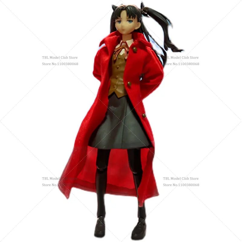 1/12 Scale Female Clothes Coat Fate/stay night Tohsaka Rin Average One Japanese Anime For figma  6-inch Action Figure Soldier