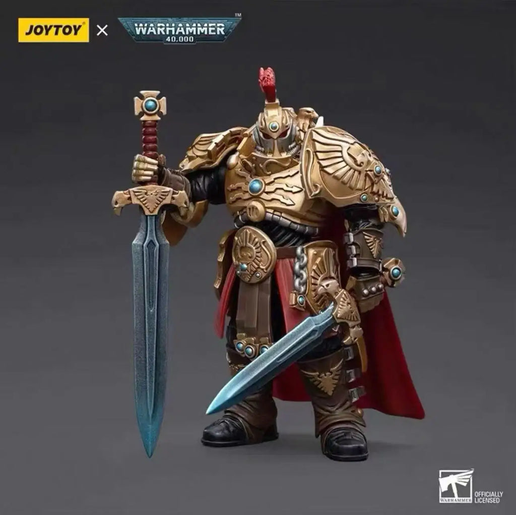 In stock JOYTOY Warhammer 40k 1/18  Adeptus Custodes Shield Captain with Guardian Spear   Action figures Toy collection