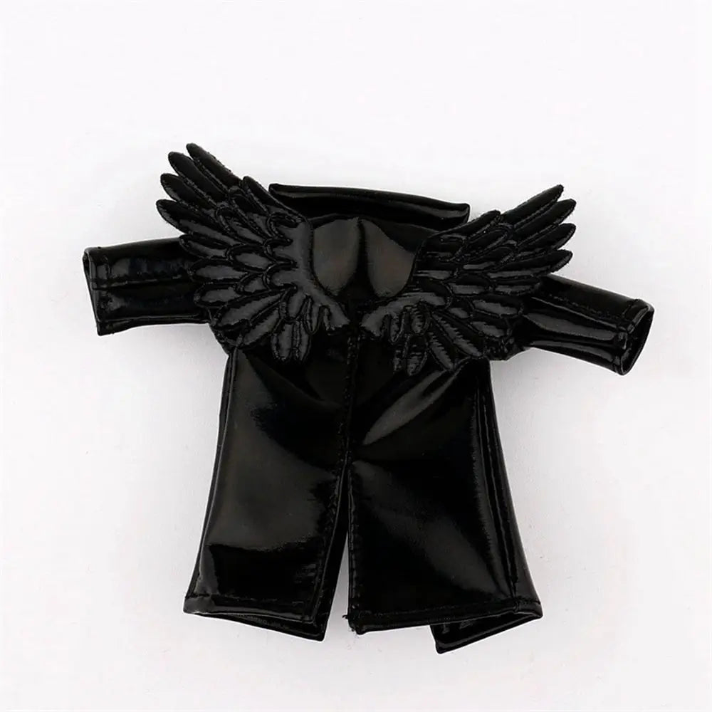 Fashion Clothes for OB11 BJD Dolls PU Leather Jacket Coat Doll Long-sleeved Coat for 1/11 1/12 bjd Doll Casual Clothes