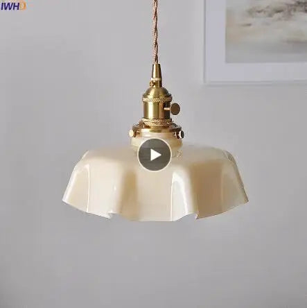 IWHD Big Glass Pendant Lights Fixtures Bedroom Dinning Living Room