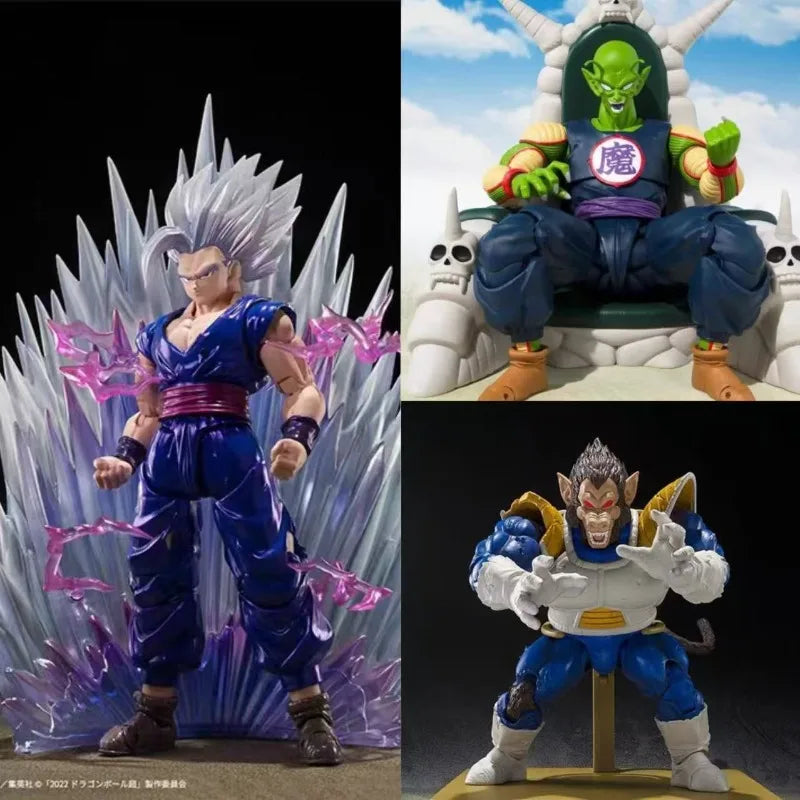 Bandai Original S.H.Figuarts Dragon Ball Wild Beast Son Gohan Vegeta Great Ape Action Figure Toys for Boys Girls Kids Gift