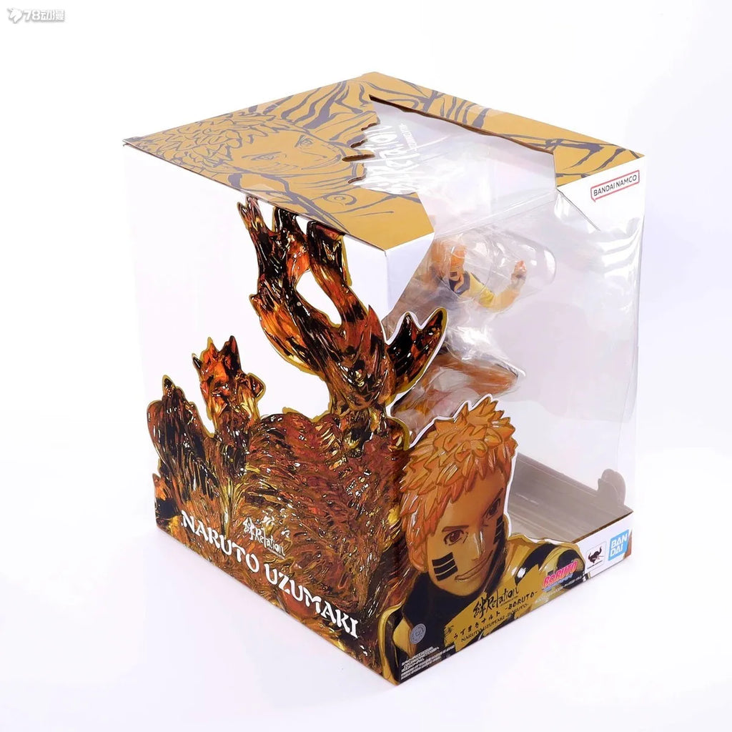 Bandai Genuine NARUTO Figuarts ZERO Uzumaki Naruto Uchiha Sasuke Uchiha Obito Uzumaki Boruto Anime Action Figure Model Toys Gift