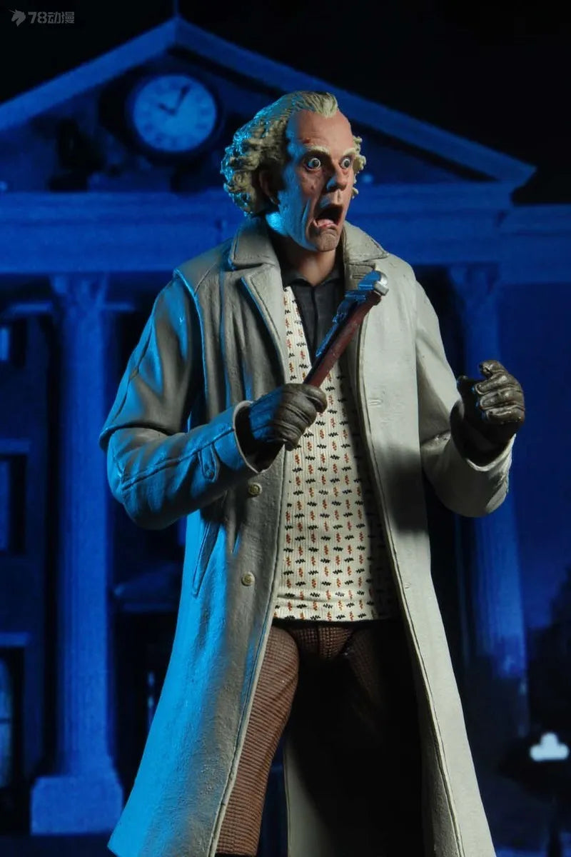 Genuine Neca Action Figure Time Travel Back To The Future Dr. Emmett Brown Figures Deluxe Edition Model Doll Christmas Gifts