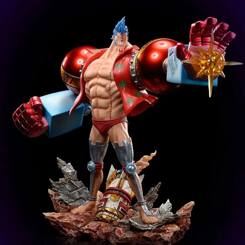 30cm Anime One Piece Figure Gk Franky Action Figures Double Head Lk Interchangeable Pvc Collectible Ornaments Decor Toys Gifts
