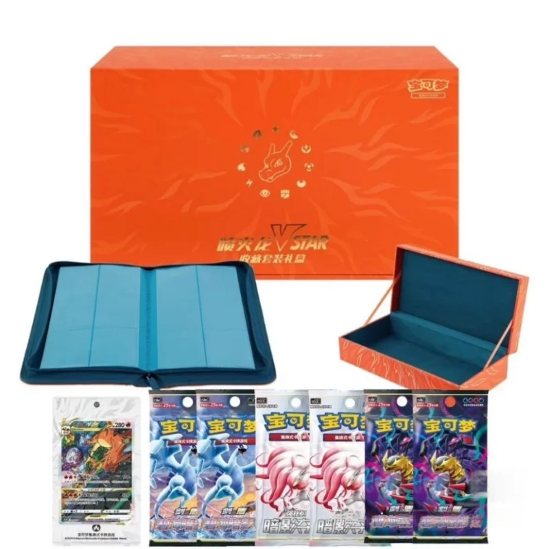 Original PokéM0n Trading Ptcg Cards Game Simplified Chinese 8.0 Charizard Vstar Mewtwo Collect Suit Gift Box Child Gift In Stock